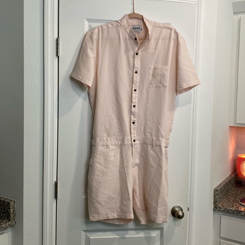 Pink and White Romper Jack Romper !